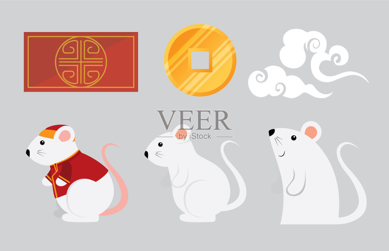 中国新年快乐装饰图标合集图标素材