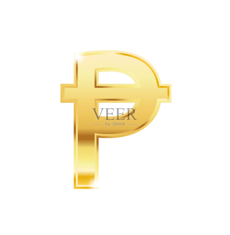 金色比塞塔符号Web图标图标素材