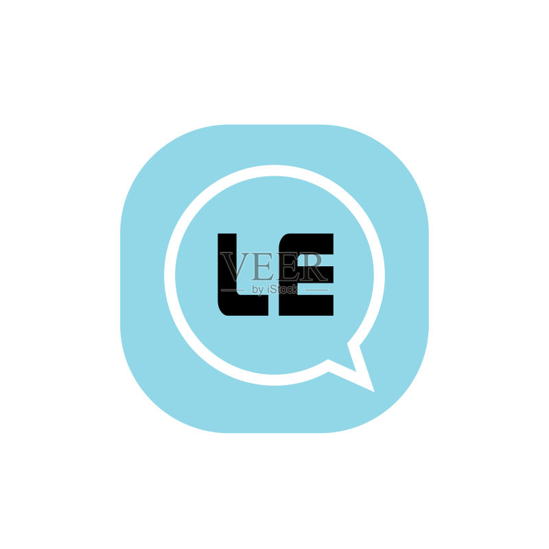 LE首字母标志设计模板图标素材