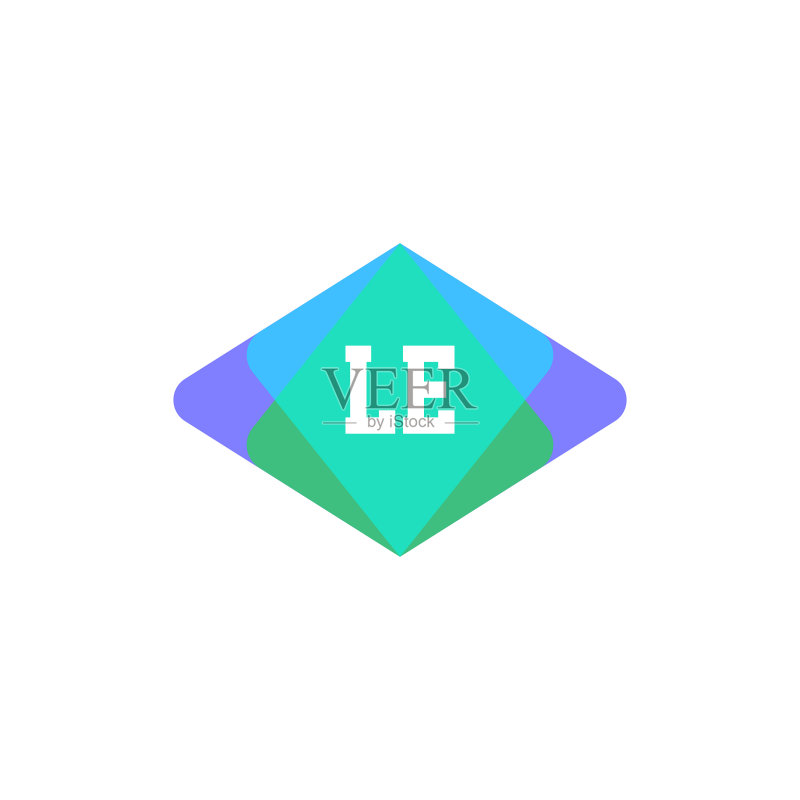 LE首字母标志设计模板图标素材