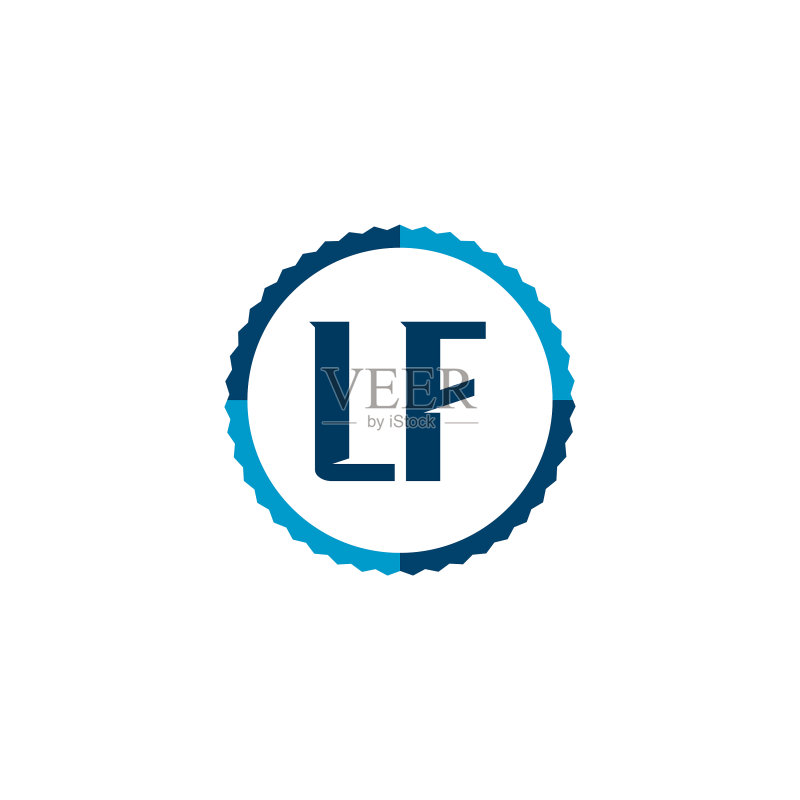 字母LF标志模板设计图标素材