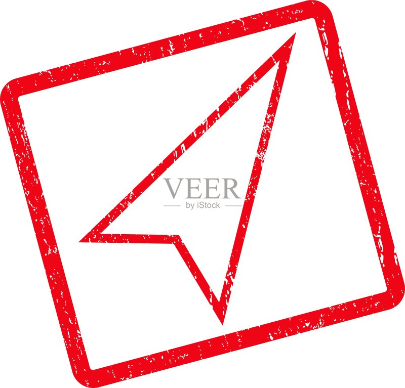 指向右上方的图标橡胶印章图标素材