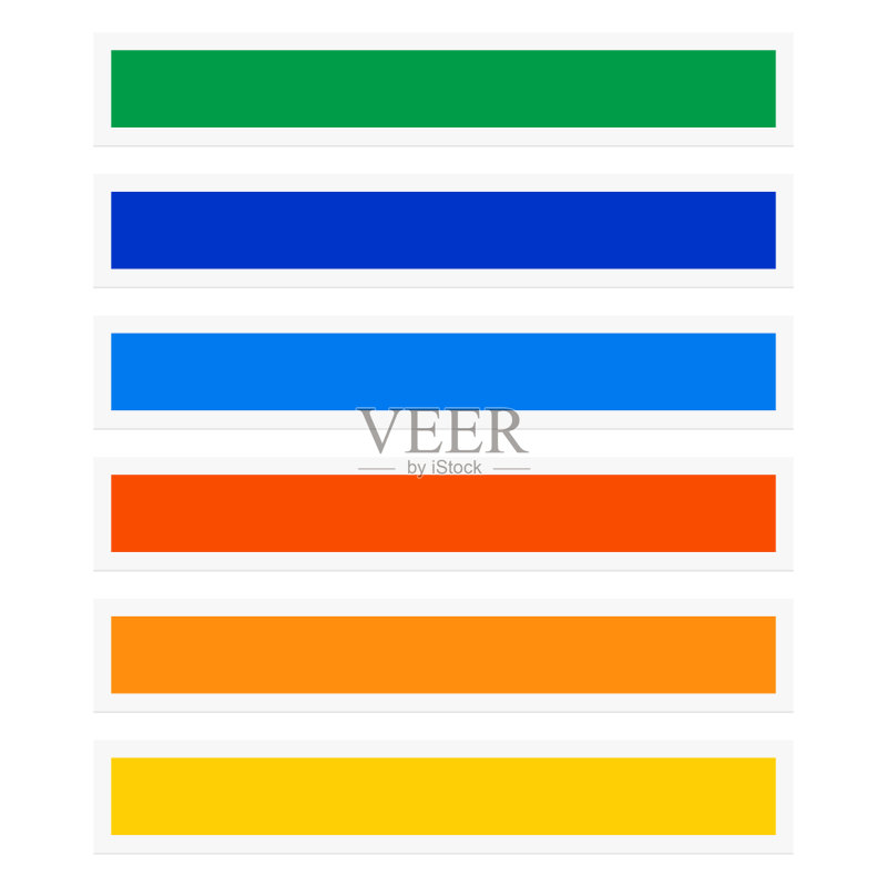 彩色矩形banner图标素材