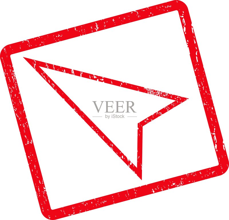 左上指针图标橡胶印章图标素材