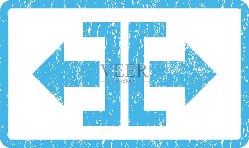 水平方向分割图标橡胶印章图标素材