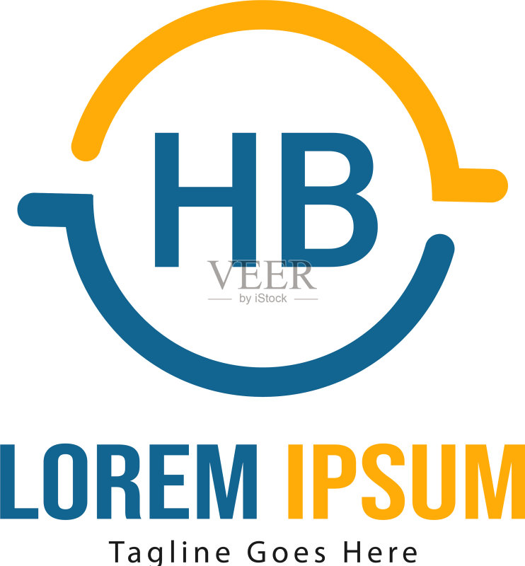 现代框架HB logo模板图标素材