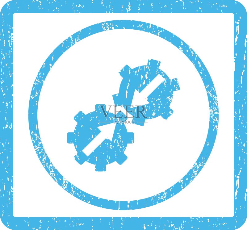齿轮集成图标橡胶图章图标素材