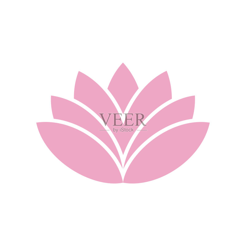 背景上的莲花图标,用于图形和图标素材