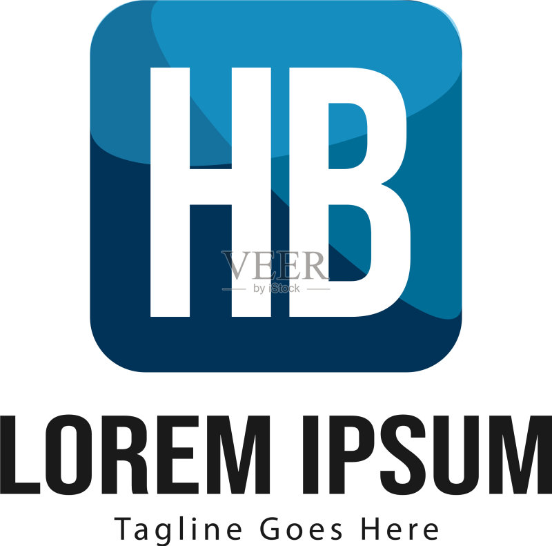 现代框架HB logo模板图标素材