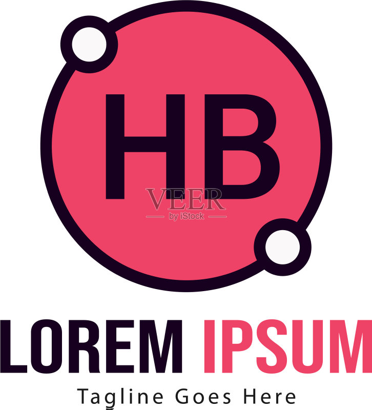 现代框架HB logo模板图标素材