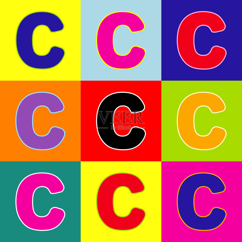 字母C标志设计模板流行元素图标素材