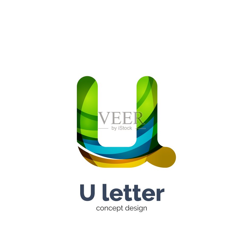字母U标志图标素材