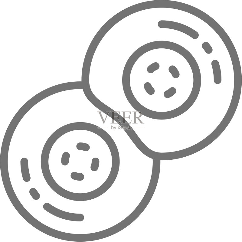 人类细胞分裂胚胎发育图标素材