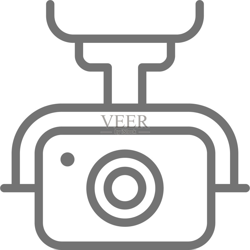 无人机极限运动相机线条图标素材
