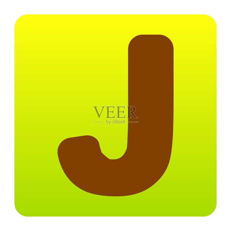 字母J符号设计模板元素图标素材
