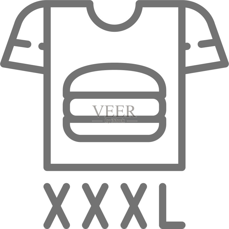 大码服装线性图标图标素材