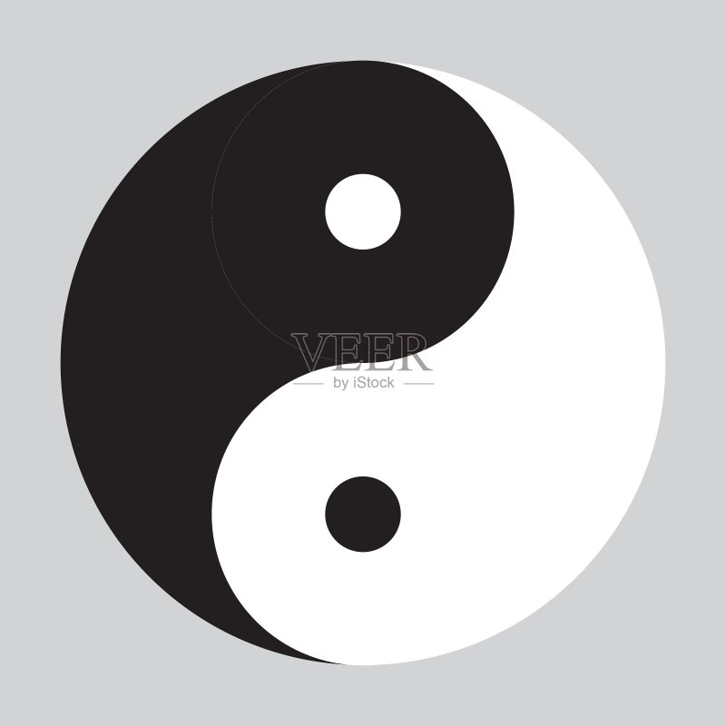 黑白阴阳符号图标素材