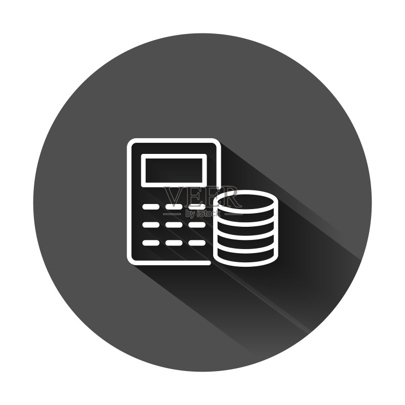 扁平风格的资金计算图标预算图标素材