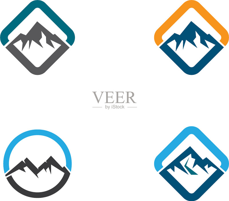 山脉logo模板图标图标素材
