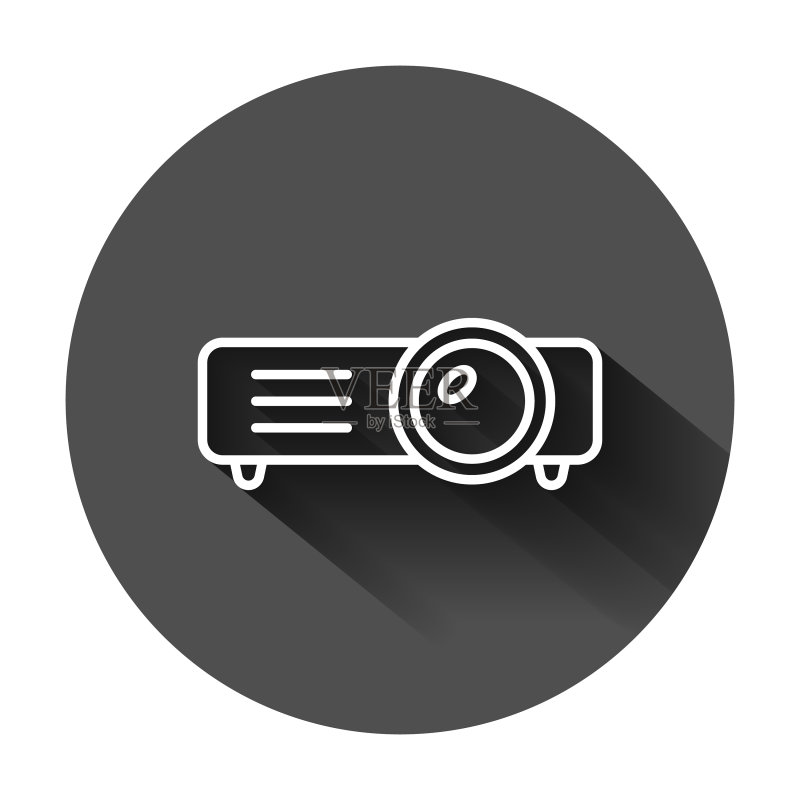 扁平风格的视频投影仪图标图标素材
