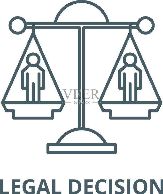 法律裁决线性图标概念图标素材
