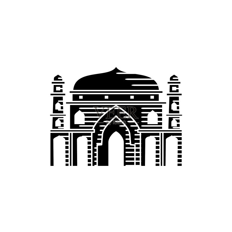 清真寺图标设计模板图标素材