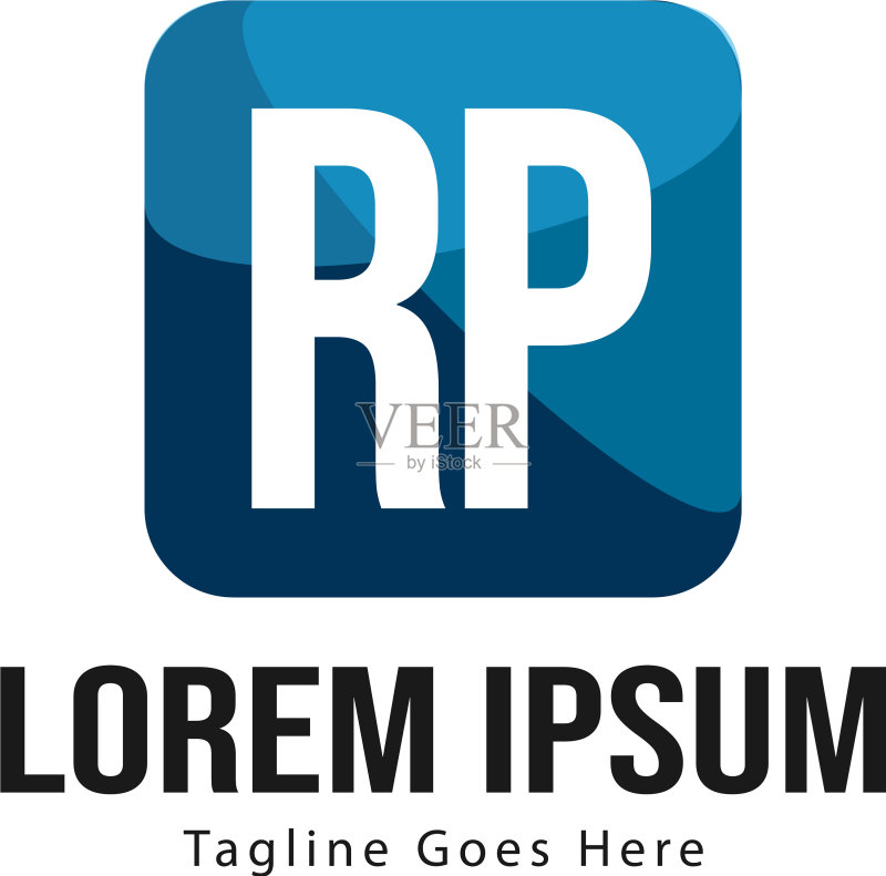 现代边框RP logo模板图标素材