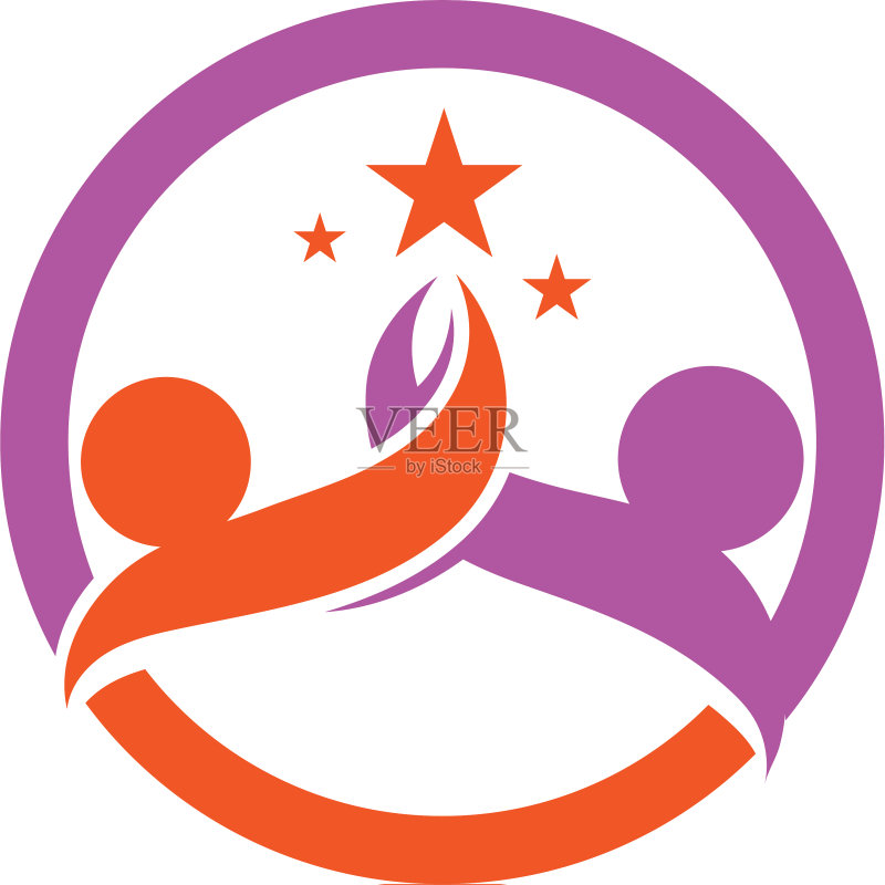 星星成功人士关怀标志和符号图标素材