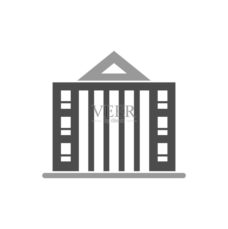 网页图形背景上的建筑图标图标素材