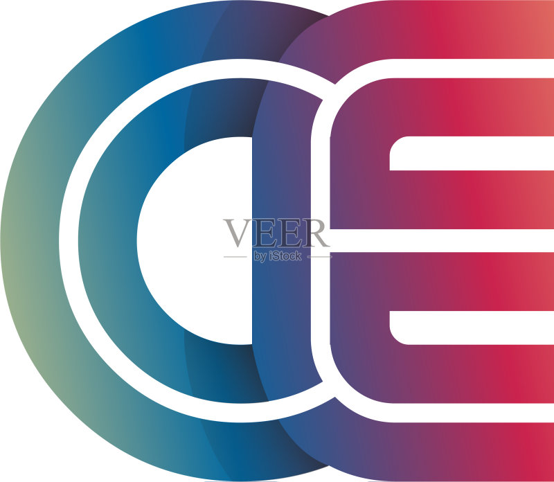 字母CE创意设计标志图标素材