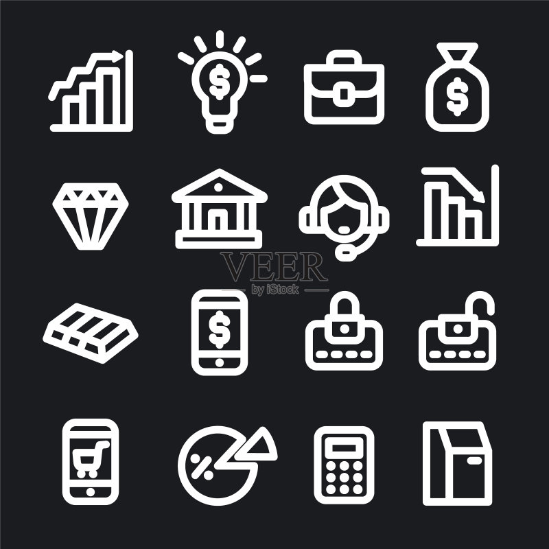 金融图标合集图标素材
