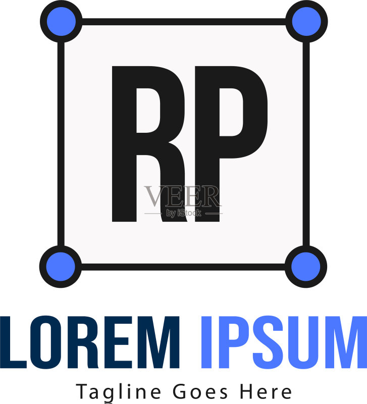 现代边框RP logo模板图标素材