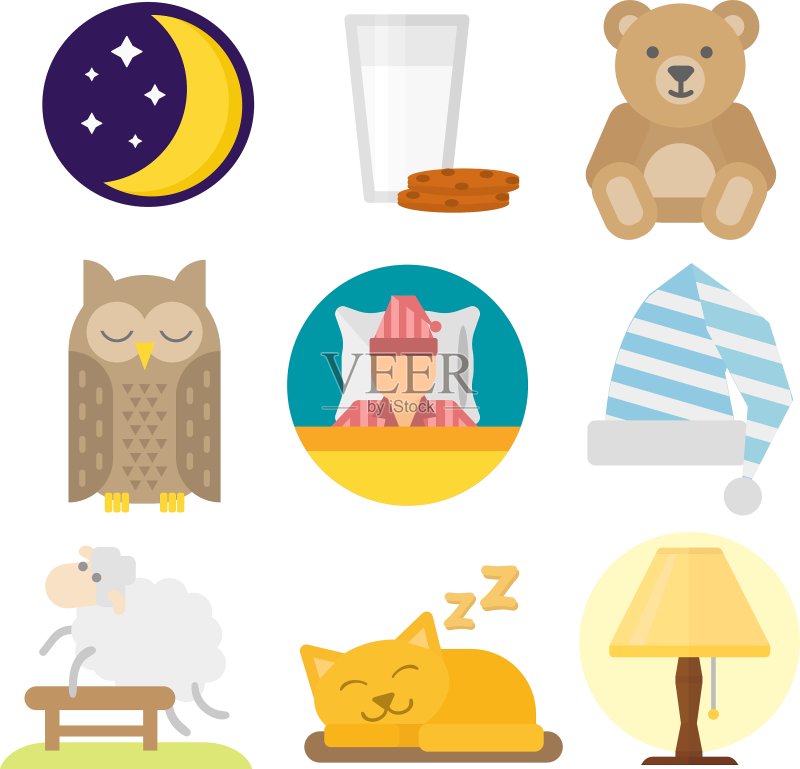 睡眠图标图标素材