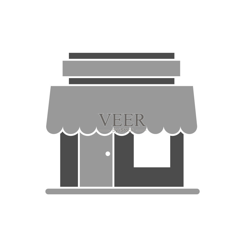 网页图形背景上的建筑图标图标素材