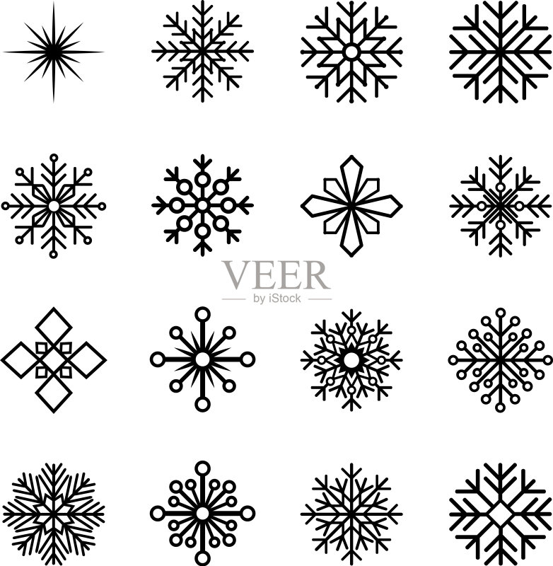 的雪花图标素材