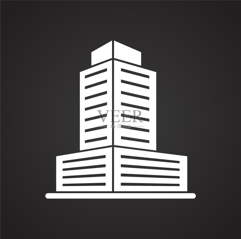 网页图形背景上的建筑图标图标素材