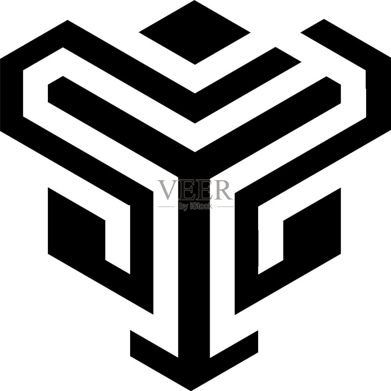 六边形抽象Logo模板图标素材