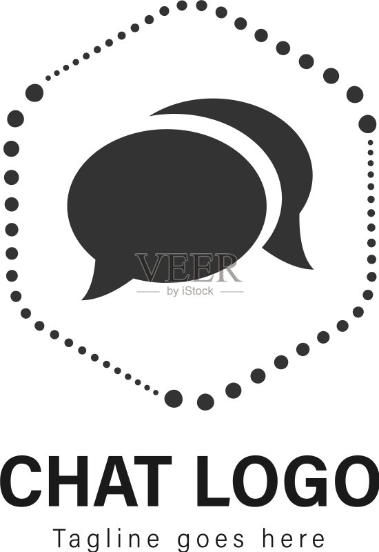 现代风格聊天Logo模板设计图标素材