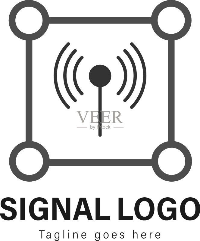 带有信号的信号logo模板设计图标素材