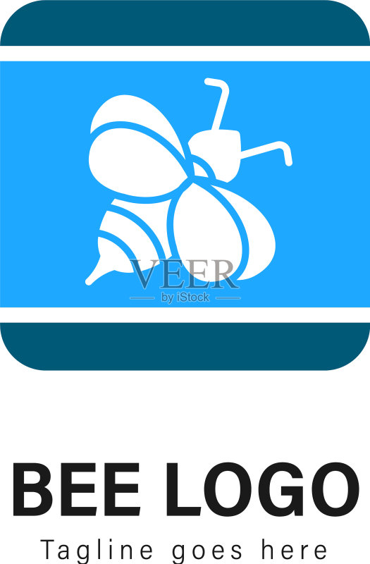 现代蜜蜂Logo模板设计图标素材