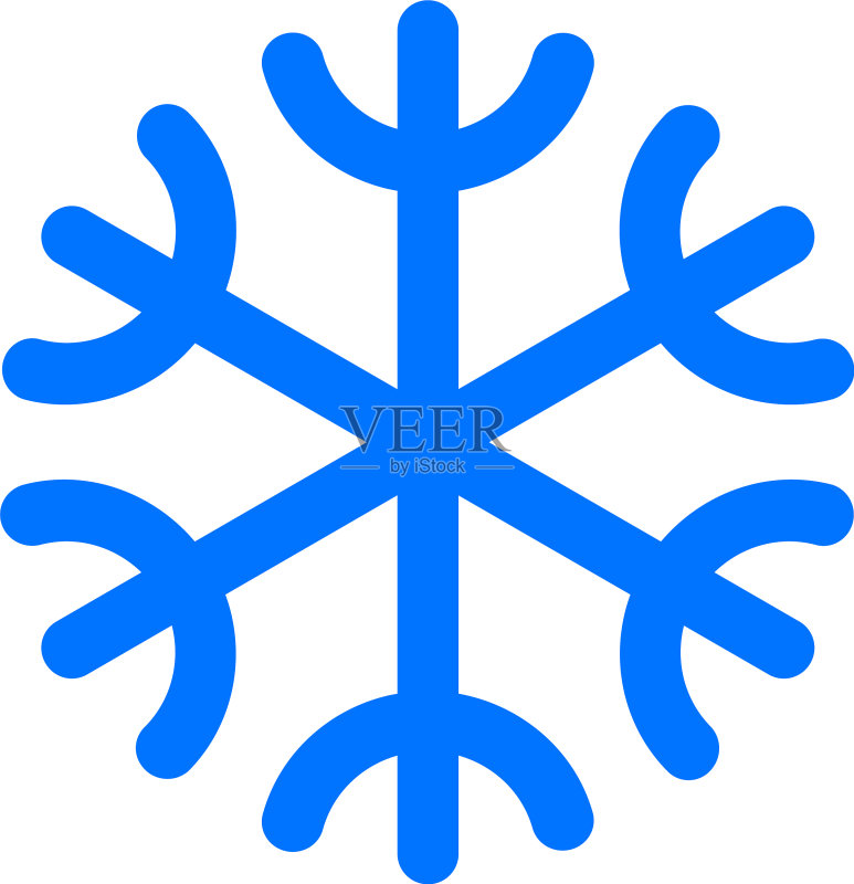 雪花图标(扁平风格)图标素材