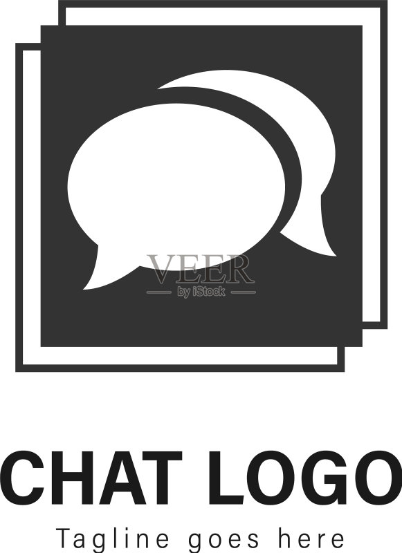 现代风格聊天Logo模板设计图标素材
