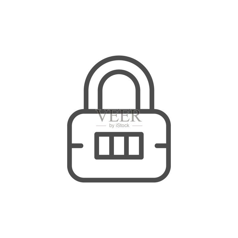 锁线条图标图标素材