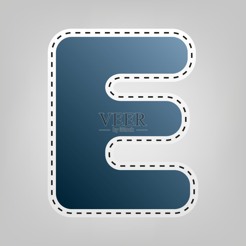 字母E符号设计模板元素图标素材