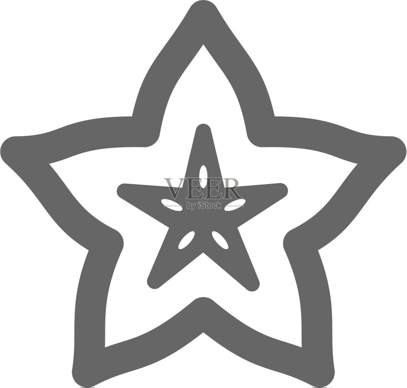 杨桃图标热带水果图标素材