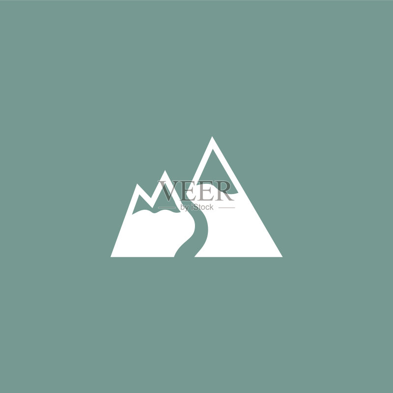 简约山峰图标图标素材