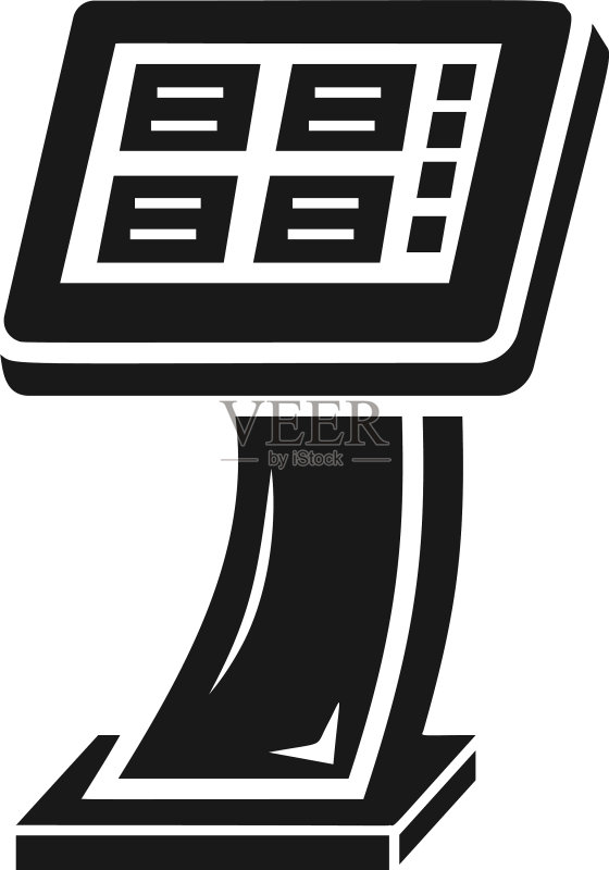 信息自动售货机图标简约风格图标素材