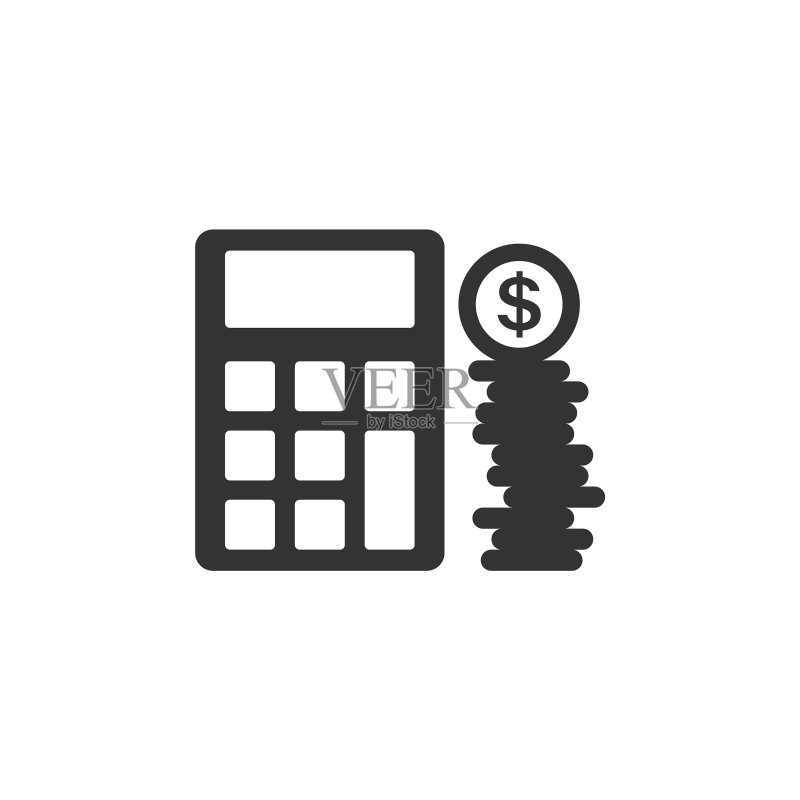扁平风格的资金计算图标预算图标素材