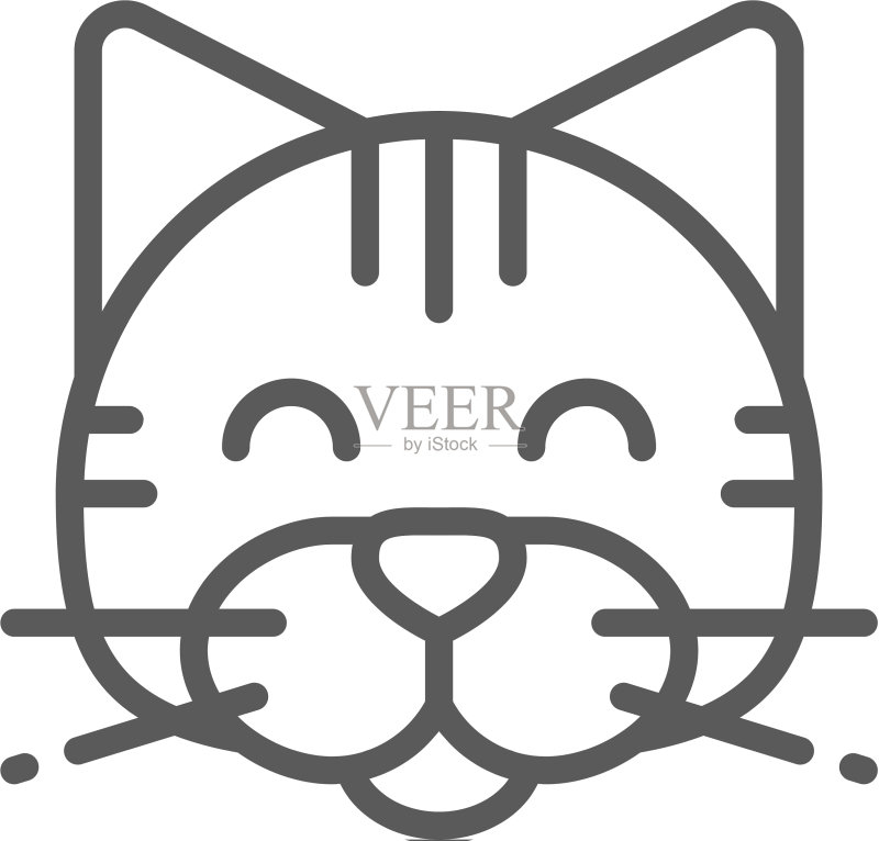 猫宠物动物线条图标图标素材