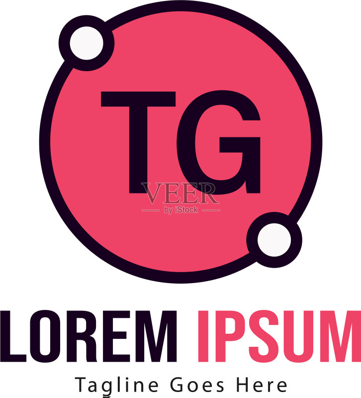 TG字母现代框架Logo模板图标素材